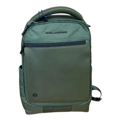Immagine di PIQUADRO ZAINO Medio Piccolo TESSUTO E PELLE tasca pc 13,3" + ipad Verde CA6619S136
