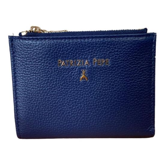 Immagine di PATRIZIA PEPE PORTAFOGLI donna 2 zip MEDIO PELLE di vitello 8 CARD BLU 2V8732
