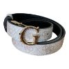 Immagine di GUESS CINTURA donna sottile REVERSE 2,4 cm Nero / Latte BW9456