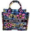 Immagine di BRACCIALINI Borsa Shopper Media da braccio con tracolla e pochette FIORI B19281