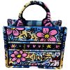 Immagine di BRACCIALINI Borsa Shopper Media da braccio con tracolla e pochette FIORI B19281