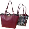 Immagine di BRACCIALINI  borsa donna shopper REVERSIBILE da spalla + astuccio B19323