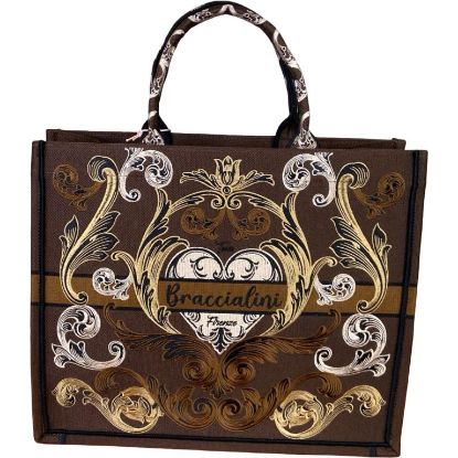 Immagine di BRACCIALINI Borsa Shopper Grande da braccio con tracolla e pochette inter B19280