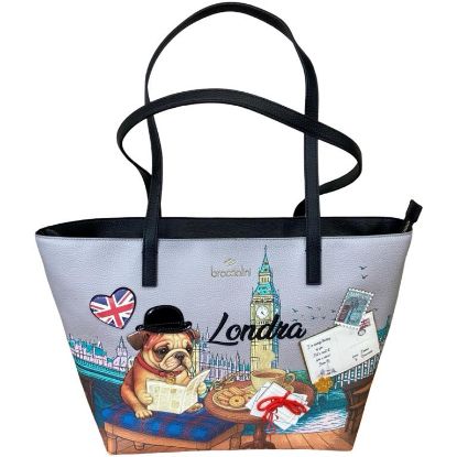 Immagine di BRACCIALINI Borsa Donna Shopper grande da spalla Londra Big Ban DOG B19164