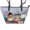 Immagine di BRACCIALINI Borsa Donna Shopper grande da spalla Londra Big Ban DOG B19164