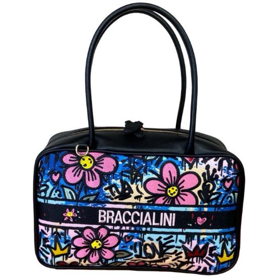 Immagine di BRACCIALINI Borsa Bauletto Medio da braccio Chiuso cn zip e tracolla FIOR B19293