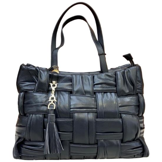 Immagine di L'Atelier du Sac Borsa Donna Shopper grande +tracolla LAVORAZIONE TRECCIA LENORA