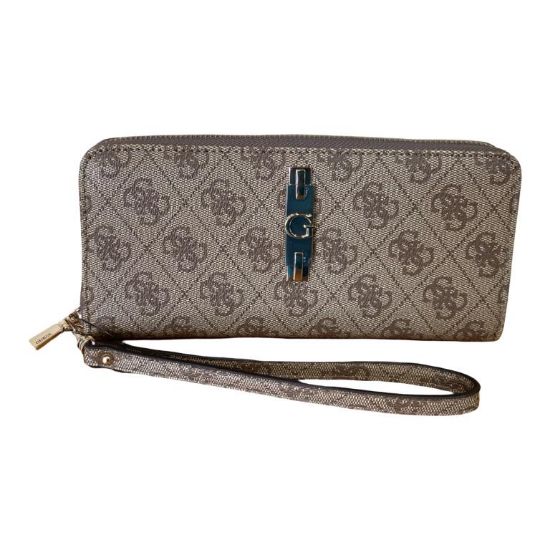 Immagine di GUESS PORTAFOGLI DONNA pochette da polso DIVISORI CHIUSO da ZIP 12 CARD SG78146