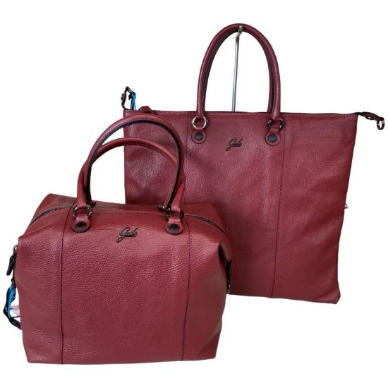 Immagine di GABS BORSA DONNA SHOPPER Sacca ZAINO DA SPALLA trasform in PELLE ROSSO G3 L PLUS