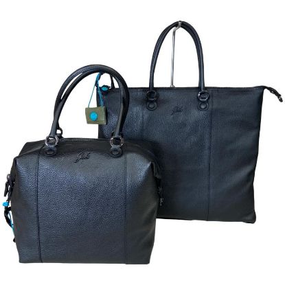 Immagine di GABS BORSA DONNA SHOPPER Sacca ZAINO DA SPALLA trasform in PELLE NERO G3 L PLUS